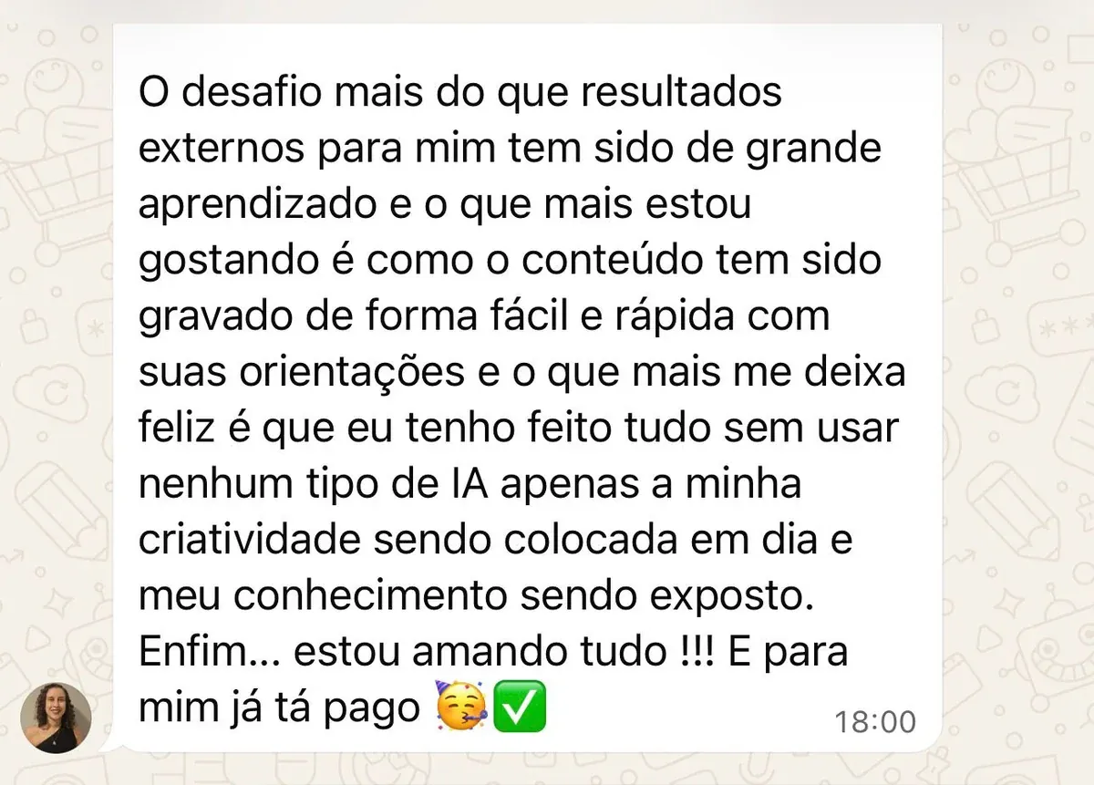 Depoimento de participante sobre facilidade para gravar